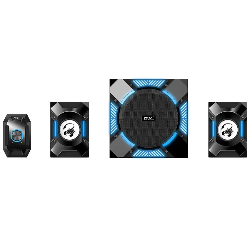 Parlantes Genius SW-G2.1 1200, 2.1, 36 W RMS, Mini Jack 3.5 mm, Mini Plug 3.5 mm, RCA, Negro Parlantes Genius SW-G2.1 1200, 2.1, 36 W RMS, Mini Jack 3.5 mm, Mini Plug 3.5 mm, RCA, Negro