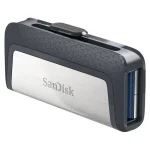 Pendrive SanDisk Ultra Dual Drive, USB tipo C, Gris/Plateado