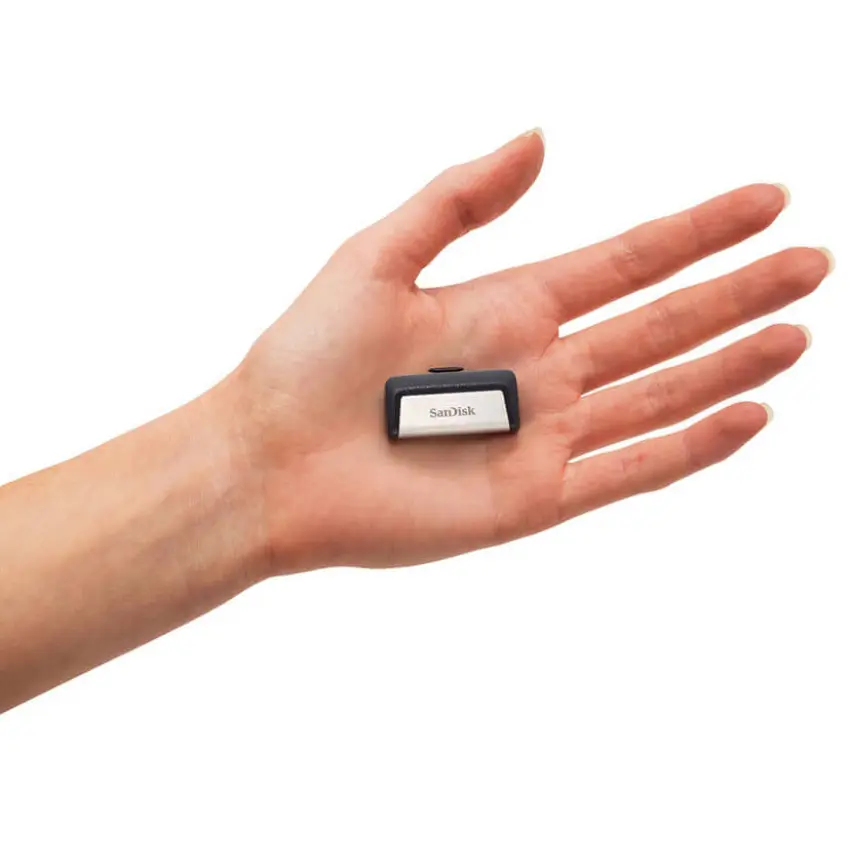 Pendrive SanDisk Ultra Dual Drive, USB tipo C, Gris/Plateado