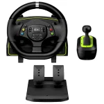 Volante Genius SpeedMaster X2, Con Pedalera y Palanca de Cambios, Xbox Series X, Xbox One, Xbox 360, PS3, PS4, PC