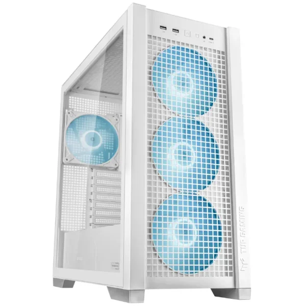 Gabinete ASUS TUF Gaming GT302 ARGB, E-ATX, Sin Fuente, Vidrio Templado, 4 Fan 14 cm ARGB, Blanco