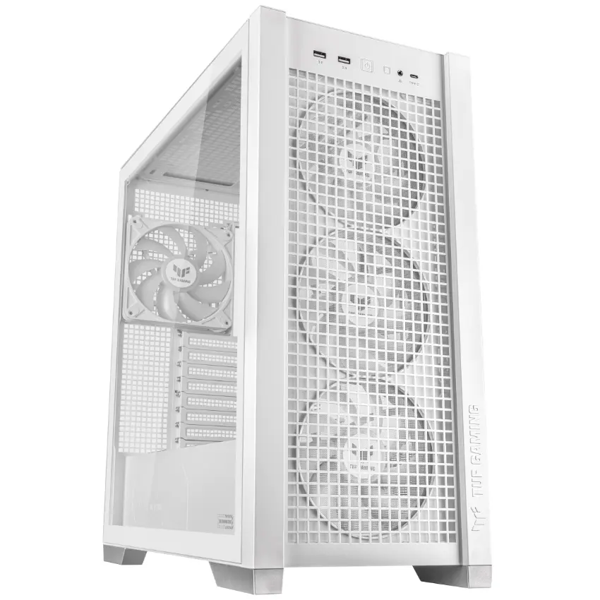 Gabinete ASUS TUF Gaming GT302 ARGB, E-ATX, Sin Fuente, Vidrio Templado, 4 Fan 14 cm ARGB, Blanco Gabinete ASUS TUF Gaming GT302 ARGB, E-ATX, Sin Fuente, Vidrio Templado, 4 Fan 14 cm ARGB, Blanco