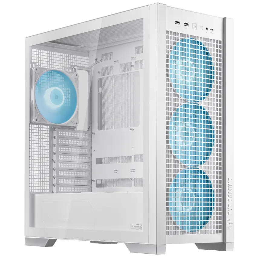 Gabinete ASUS TUF Gaming GT302 ARGB, E-ATX, Sin Fuente, Vidrio Templado, 4 Fan 14 cm ARGB, Blanco Gabinete ASUS TUF Gaming GT302 ARGB, E-ATX, Sin Fuente, Vidrio Templado, 4 Fan 14 cm ARGB, Blanco