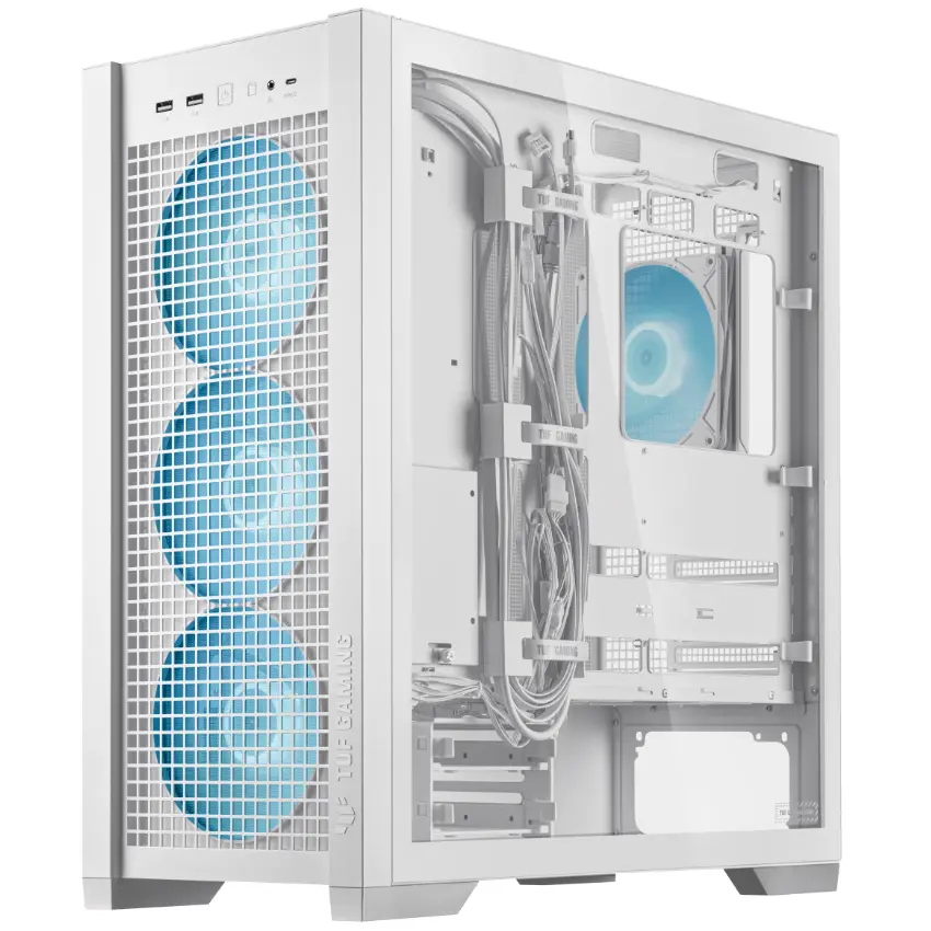 Gabinete ASUS TUF Gaming GT302 ARGB, E-ATX, Sin Fuente, Vidrio Templado, 4 Fan 14 cm ARGB, Blanco Gabinete ASUS TUF Gaming GT302 ARGB, E-ATX, Sin Fuente, Vidrio Templado, 4 Fan 14 cm ARGB, Blanco