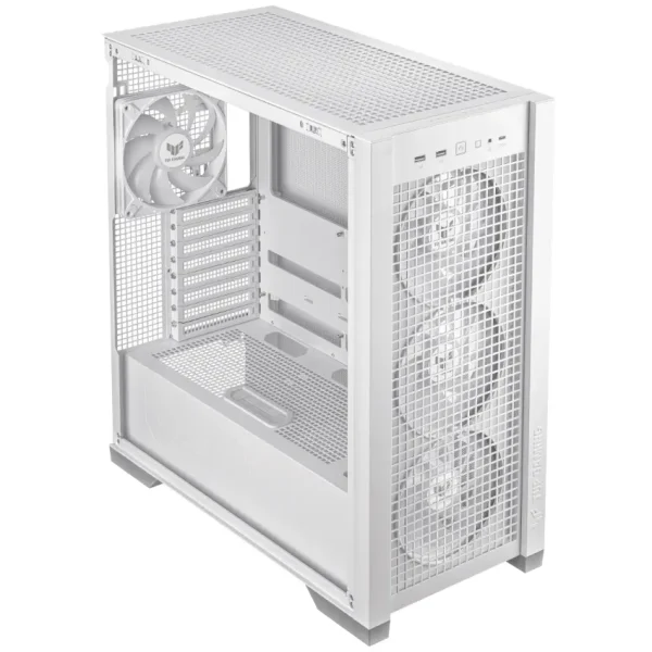 Gabinete ASUS TUF Gaming GT302 ARGB, E-ATX, Sin Fuente, Vidrio Templado, 4 Fan 14 cm ARGB, Blanco