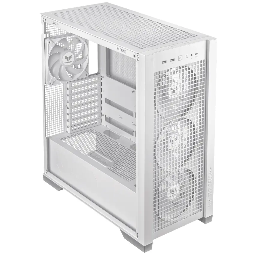 Gabinete ASUS TUF Gaming GT302 ARGB, E-ATX, Sin Fuente, Vidrio Templado, 4 Fan 14 cm ARGB, Blanco Gabinete ASUS TUF Gaming GT302 ARGB, E-ATX, Sin Fuente, Vidrio Templado, 4 Fan 14 cm ARGB, Blanco