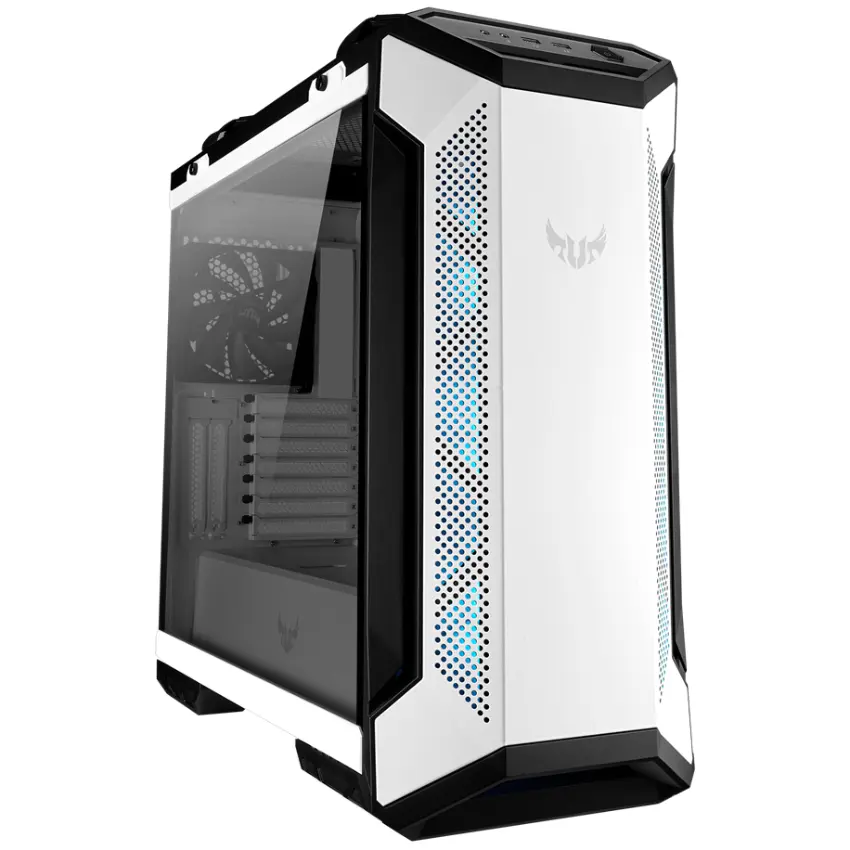 Gabinete ASUS TUF Gaming GT501 White Edition, E-ATX, Sin Fuente, Vidrio Templado, 1 Fan 14 cm / 3 Fan 12 cm RGB