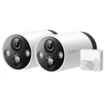 Kit de Cámaras de Seguridad Wi-Fi TP-Link Tapo C420S2, 2K QHD, 4 MP, Visión nocturna color, Alimentada por batería, Exterior