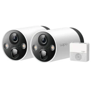 Kit de Cámaras de Seguridad Wi-Fi TP-Link Tapo C420S2, 2K QHD, 4 MP, Visión nocturna color, Alimentada por batería, Exterior