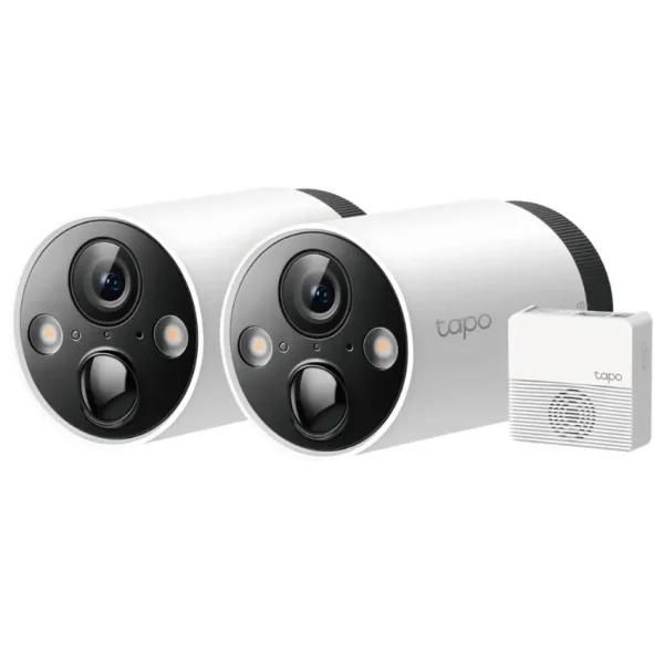 Kit de Cámaras de Seguridad Wi-Fi TP-Link Tapo C420S2, 2K QHD, 4 MP, Visión nocturna color, Alimentada por batería, Exterior