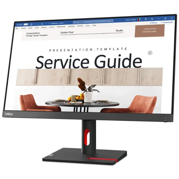 Monitor Lenovo ThinkVision S24i-30, 23.8", 100Hz, IPS, 1920x1080, 4ms, HDMI, VGA