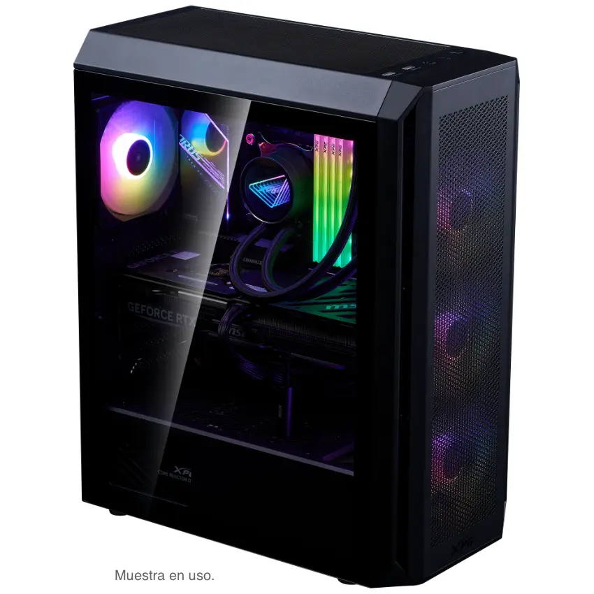 Gabinete ADATA XPG VALOR AIR PLUS, ATX, Sin Fuente, Vidrio Templado, 4 Fan 12 cm ARGB, Negro Gabinete ADATA XPG VALOR AIR PLUS, ATX, Sin Fuente, Vidrio Templado, 4 Fan 12 cm ARGB, Negro