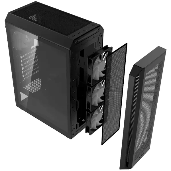 Gabinete ADATA XPG VALOR AIR PLUS, ATX, Sin Fuente, Vidrio Templado, 4 Fan 12 cm ARGB, Negro