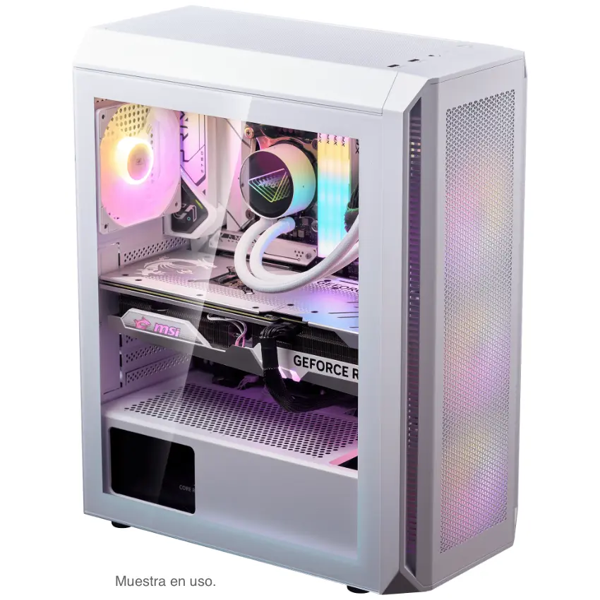 Gabinete ADATA XPG VALOR AIR PLUS, ATX, Sin Fuente, Vidrio Templado, 4 Fan 12 cm ARGB, Blanco Gabinete ADATA XPG VALOR AIR PLUS, ATX, Sin Fuente, Vidrio Templado, 4 Fan 12 cm ARGB, Blanco