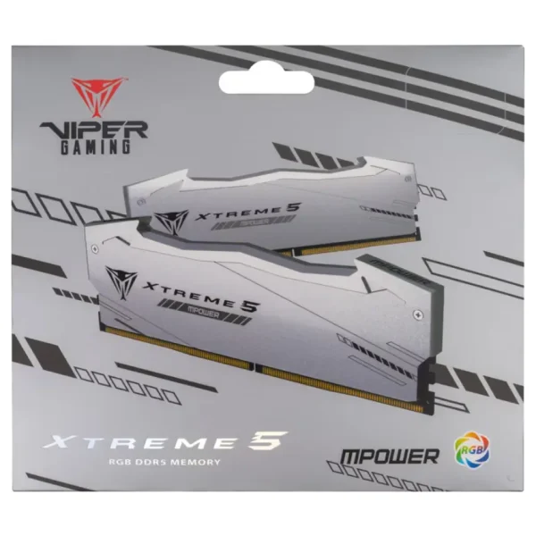 Memoria Patriot Viper Xtreme 5 RGB MPOWER, DDR5, UDIMM, XMP, Kit de 2