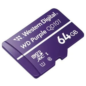 Tarjeta de Memoria microSDXC Western Digital WD Purple SC 64GB, UHS-I, U1, Clase 10