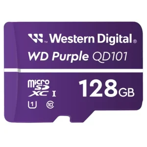 Tarjeta de Memoria microSDXC Western Digital WD Purple SC 128GB, UHS-I, U1, Clase 10