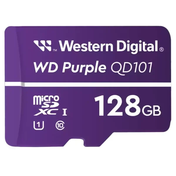 Tarjeta de Memoria microSDXC Western Digital WD Purple SC 128GB, UHS-I, U1, Clase 10