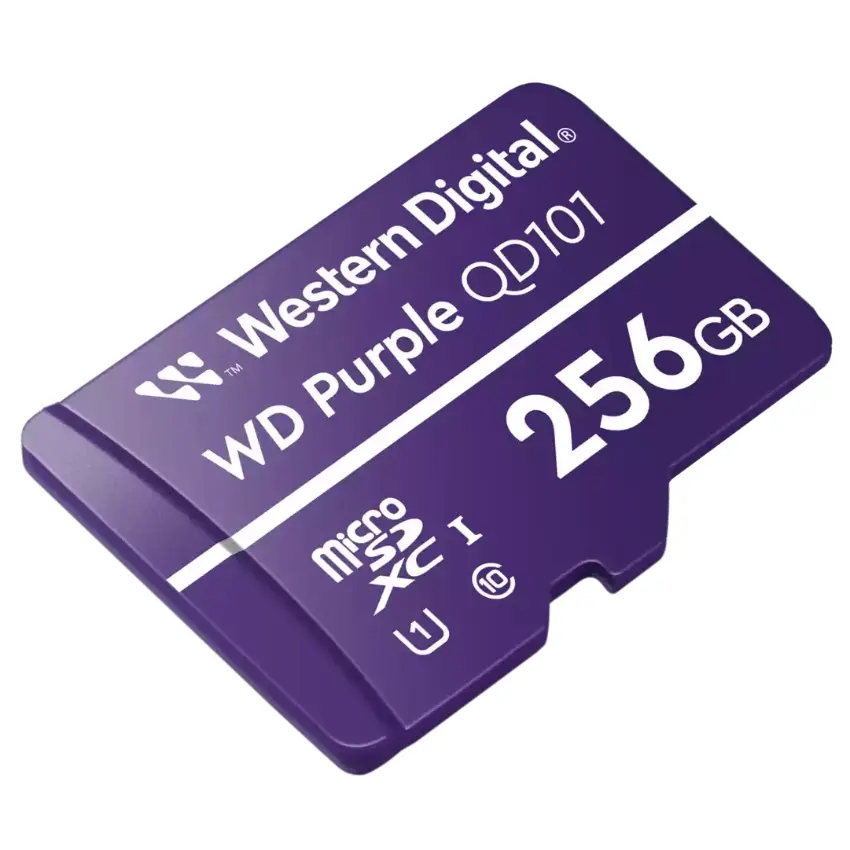 Tarjeta de Memoria microSDXC Western Digital WD Purple SC 256GB, UHS-I, U1, Clase 10