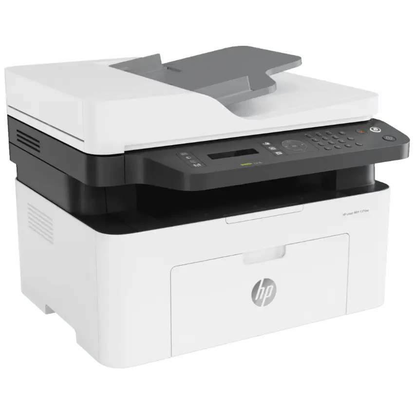 Impresora Multifunción HP Laser MFP 137fnw, RJ-45, Wi-Fi, Fax, Blanco/Gris