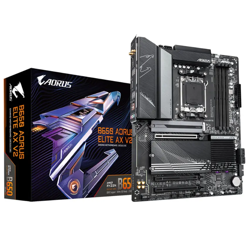 Motherboard Gigabyte B650 AORUS ELITE AX V2, Socket AM5 Motherboard Gigabyte B650 AORUS ELITE AX V2, Socket AM5
