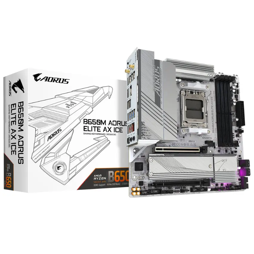 Motherboard Gigabyte B650M AORUS ELITE AX ICE, Socket AM5