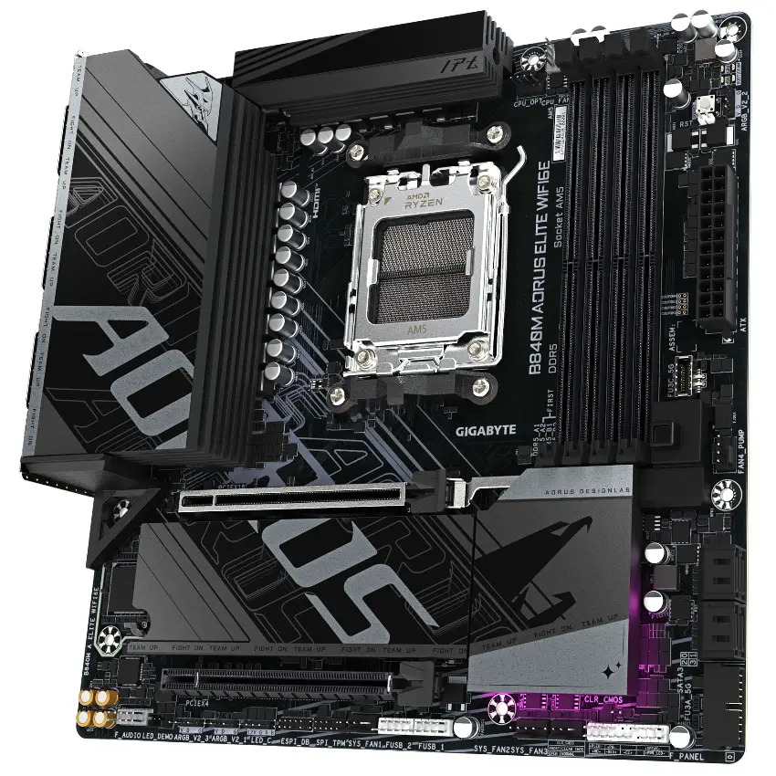 Motherboard Gigabyte B840M AORUS ELITE WIFI6E, Socket AM5 Motherboard Gigabyte B840M AORUS ELITE WIFI6E, Socket AM5
