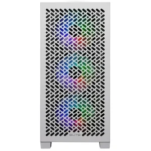 Gabinete Cooler Master Elite 302, Micro ATX, Sin Fuente, Vidrio Templado, 3 Fan 12 cm ARGB, Blanco