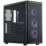 Gabinete Cooler Master Elite 502, E-ATX, Sin Fuente, Vidrio Templado, 3 Fan 12 cm ARGB, Negro