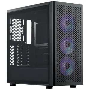 Gabinete Cooler Master Elite 502, E-ATX, Sin Fuente, Vidrio Templado, 3 Fan 12 cm ARGB, Negro