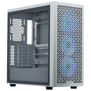 Gabinete Cooler Master Elite 502, E-ATX, Sin Fuente, Vidrio Templado, 3 Fan 12 cm ARGB, Blanco