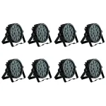 8 Spot PLS IPL-18, 18 LEDs x 6W RGBWAUV, Incluye Flight Case