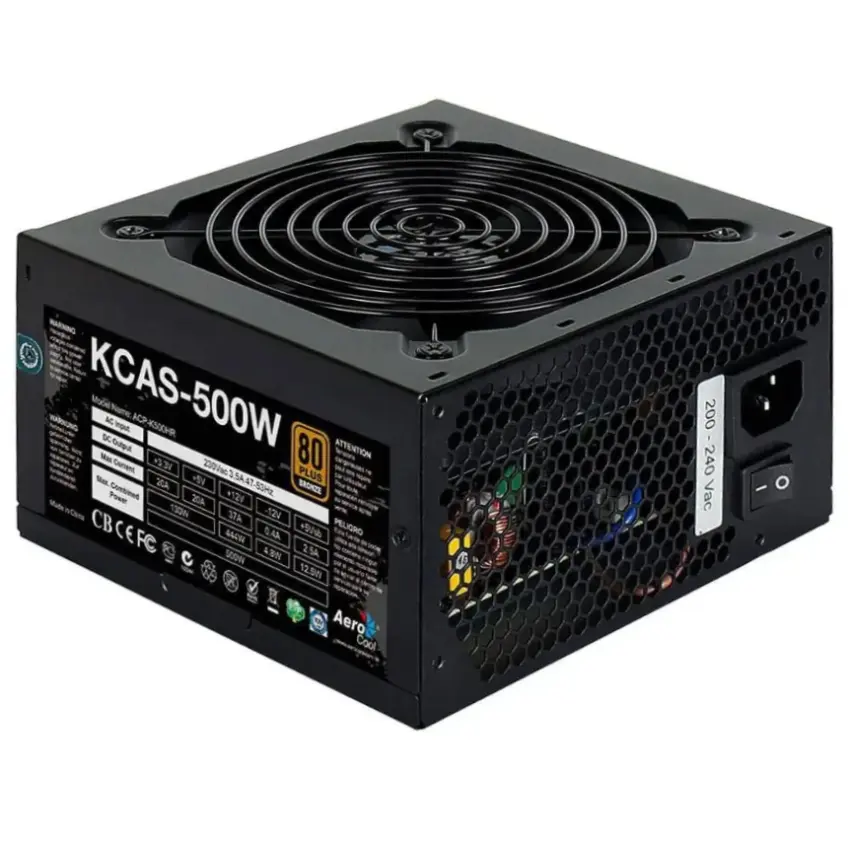 Fuente de alimentación Aerocool KCAS 500W 80 PLUS Bronze