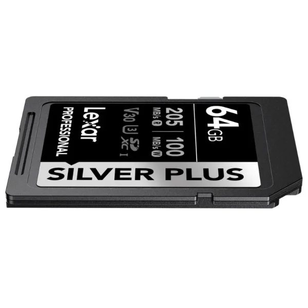 Tarjeta de Memoria SDXC Lexar SILVER PLUS 64GB, UHS-I, U3, V30, Clase 10