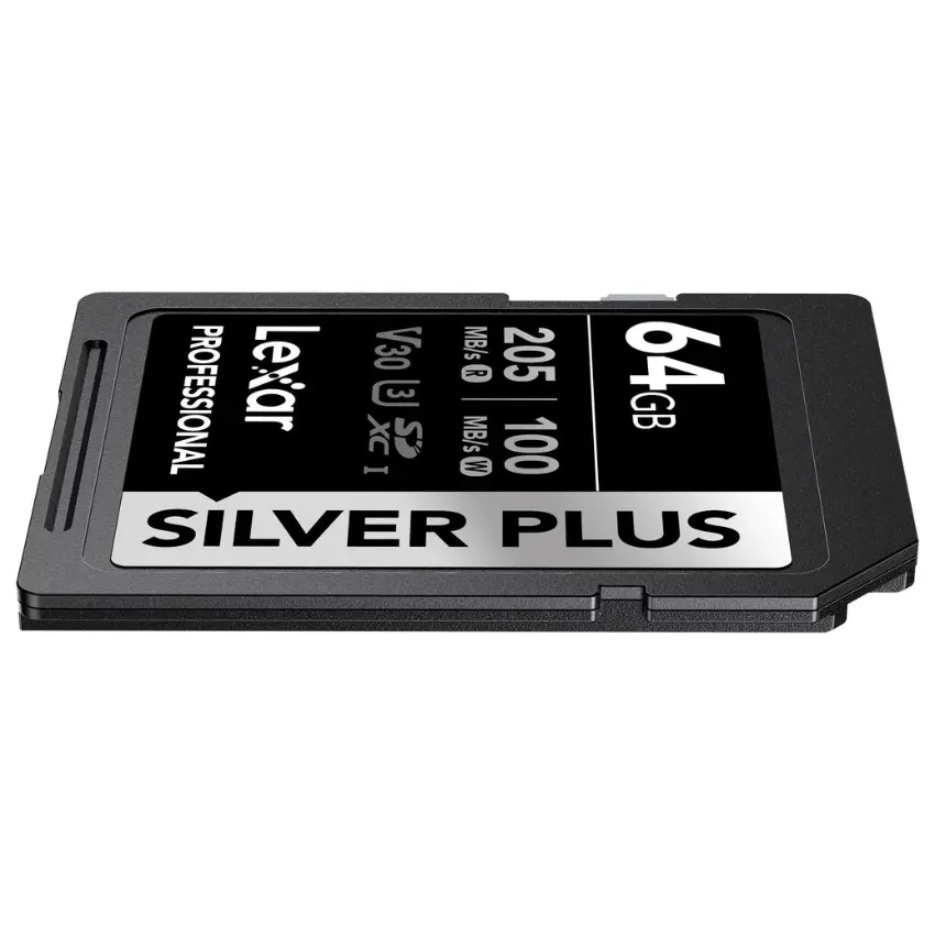 Tarjeta de Memoria SDXC Lexar SILVER PLUS 64GB, UHS-I, U3, V30, Clase 10
