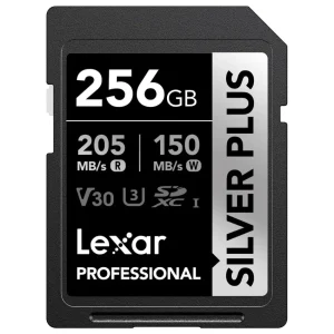 Tarjeta de Memoria SDXC Lexar SILVER PLUS 256GB, UHS-I, U3, V30, Clase 10