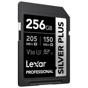 Tarjeta de Memoria SDXC Lexar SILVER PLUS 256GB, UHS-I, U3, V30, Clase 10