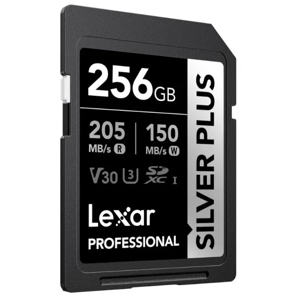 Tarjeta de Memoria SDXC Lexar SILVER PLUS 256GB, UHS-I, U3, V30, Clase 10