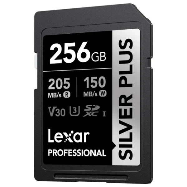 Tarjeta de Memoria SDXC Lexar SILVER PLUS 256GB, UHS-I, U3, V30, Clase 10