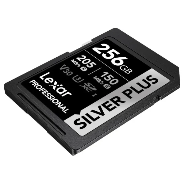 Tarjeta de Memoria SDXC Lexar SILVER PLUS 256GB, UHS-I, U3, V30, Clase 10