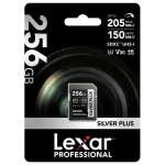 Tarjeta de Memoria SDXC Lexar SILVER PLUS 256GB, UHS-I, U3, V30, Clase 10