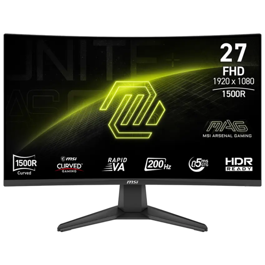 Monitor Gamer MSI MAG 276CF E20, 27", 200Hz, Curvo, VA, 1920×1080, 0.5ms, DisplayPort, HDMI, Adaptive-Sync Monitor Gamer MSI MAG 276CF E20, 27", 200Hz, Curvo, VA, 1920×1080, 0.5ms, DisplayPort, HDMI, Adaptive-Sync
