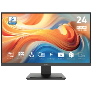 Monitor Gamer MSI PRO MP243L E14, 23.8″, 144Hz, IPS, 1920×1080, 1ms, HDMI, VGA, AMD FreeSync