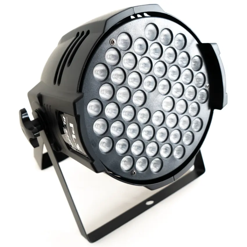 8 Spot PLS PL-543, 54 LEDs x 4W RGBW, Conectores Estilo Powercon, Incluye Flight Case