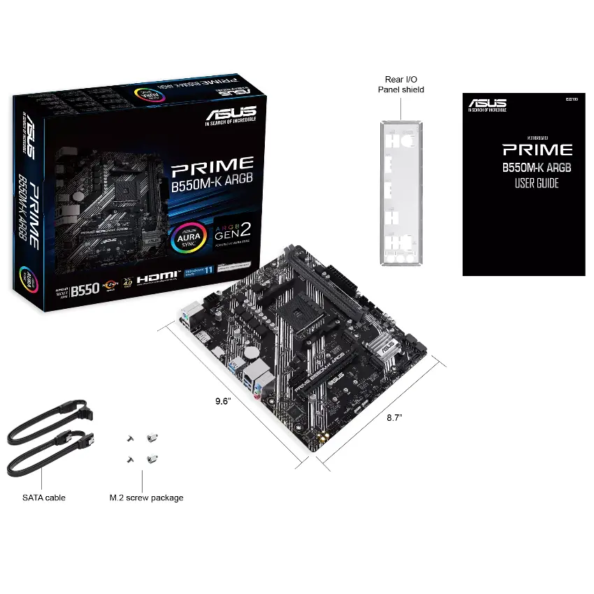 Motherboard ASUS PRIME B550M-K ARGB, Socket AM4