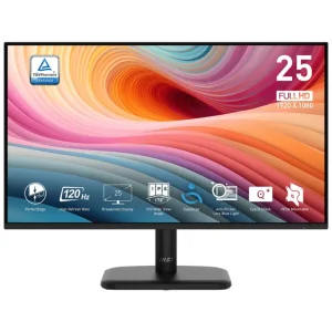 Monitor Gamer MSI PRO MP251L E2, 24.5″, 120Hz, IPS, 1920×1080, 1ms, HDMI, VGA, Adaptive-Sync