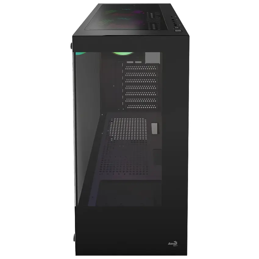 Gabinete Aerocool Pivot V3, ATX, Sin Fuente, Vidrio Templado Frontal y Lateral, 3 Fan 12 cm ARGB, Negro