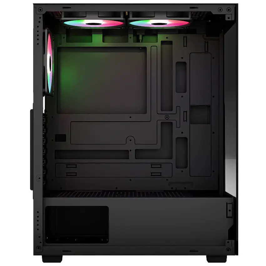 Gabinete Aerocool Pivot V3, ATX, Sin Fuente, Vidrio Templado Frontal y Lateral, 3 Fan 12 cm ARGB, Negro