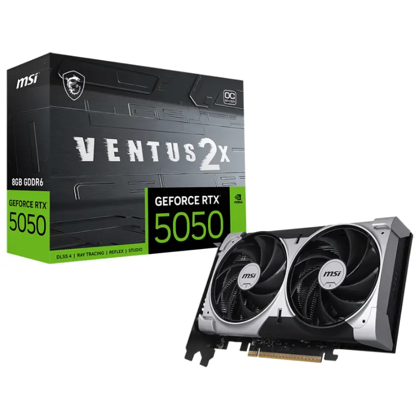 Placa de Video MSI GeForce RTX 5050 8G VENTUS 2X OC (8GB GDDR6) Placa de Video MSI GeForce RTX 5050 8G VENTUS 2X OC (8GB GDDR6)