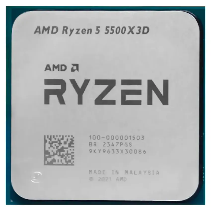 Procesador AMD Ryzen 5 5500X3D, 3.0GHz, 6 Núcleos, 3MB L2, 96MB L3, Sin cooler/disipador, Sin video, Socket AM4, BOX